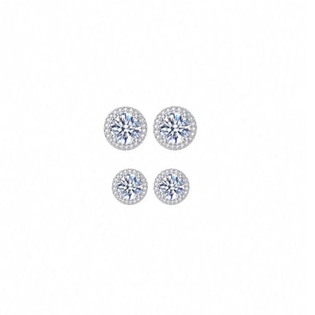 ハイカーボンダイヤモンド 0.5ct+メレストーン ピアスorイヤリング