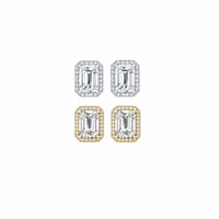 ハイカーボンダイヤモンド emerald 1ct ピアスorイヤリング