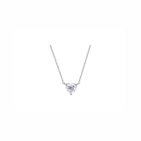 ハイカーボンダイヤモンド1ct ハートネックレス