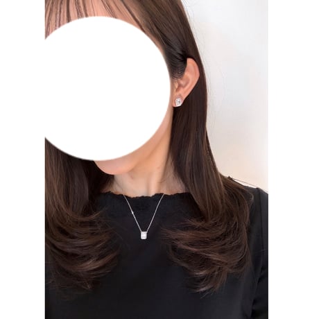 ハイカーボンダイヤモンド エメラルドカット 1ct ネックレス