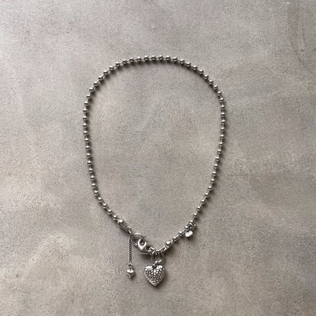 heart ball chain necklace✩*♡⋆₊