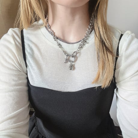 silver chain necklace  008˚⟡⊹₊⋆