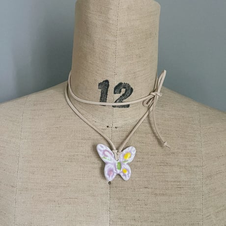 butterfly code necklace ࣪˖ ཐིཋྀ⑅˚-pink-
