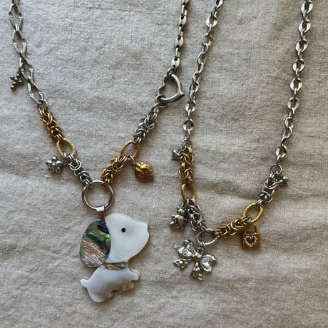 shell dog necklace✩*⋆₊❤︎ ಎ