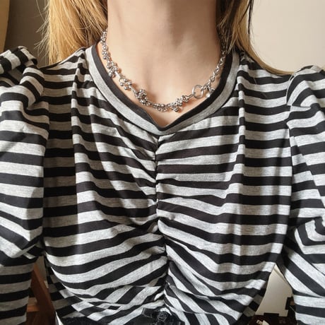 silver chain necklace  007 ⋆₊ ೃ✦☯︎