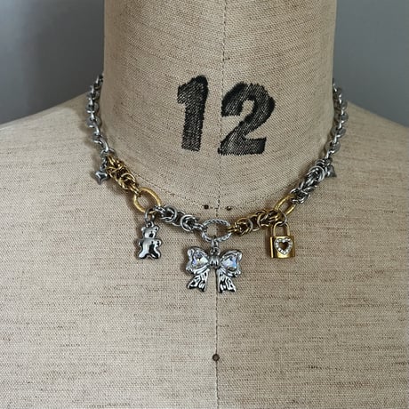 ribbon bijou necklace ೀ⋆⑅˚
