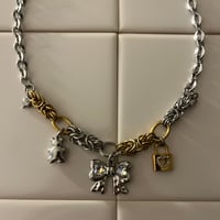 ribbon bijou necklace ೀ⋆⑅˚