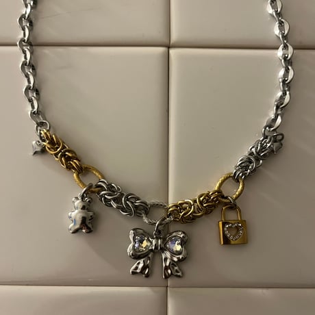 ribbon bijou necklace ೀ⋆⑅˚