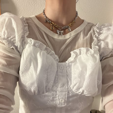 ribbon bijou necklace ೀ⋆⑅˚