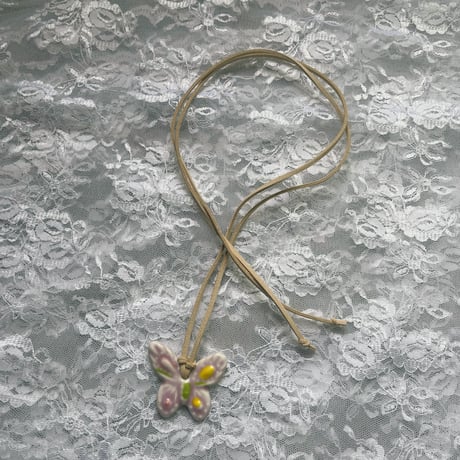 butterfly code necklace ࣪˖ ཐིཋྀ⑅˚-pink-