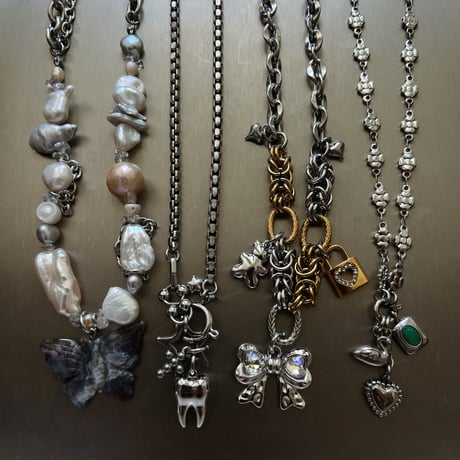 butterfly pearl necklace ⋆₊ 𐦍˖˚ֶָ֢ ‧࿔