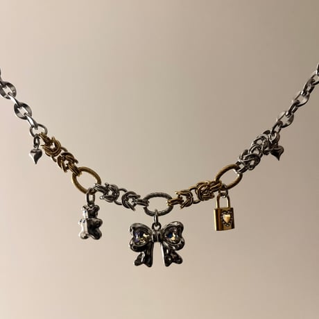 ribbon bijou necklace ೀ⋆⑅˚