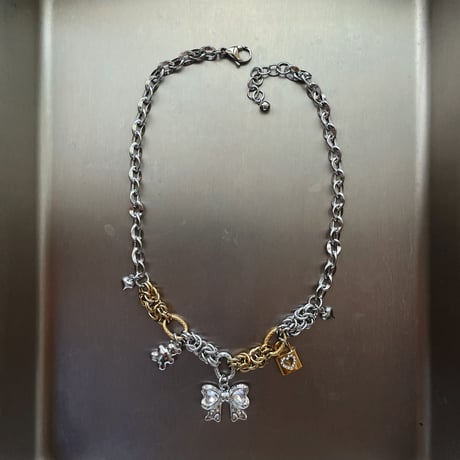 ribbon bijou necklace ೀ⋆⑅˚