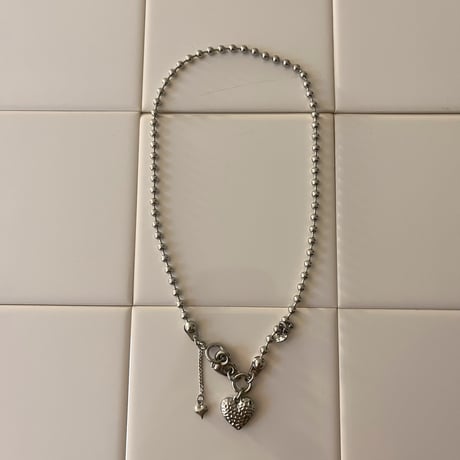 heart ball chain necklace✩*♡⋆₊