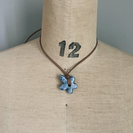 flower code necklace ₊｡ꕤ˚₊⊹-blue spot jasper-