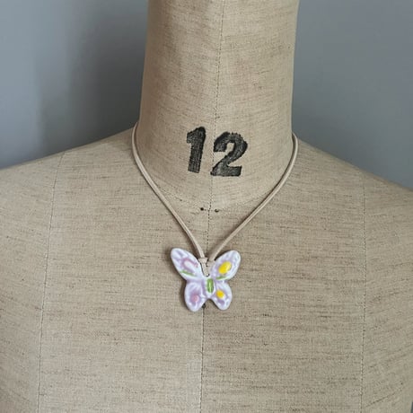 butterfly code necklace ࣪˖ ཐིཋྀ⑅˚-pink-
