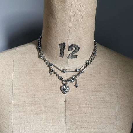 heart ball chain necklace✩*♡⋆₊