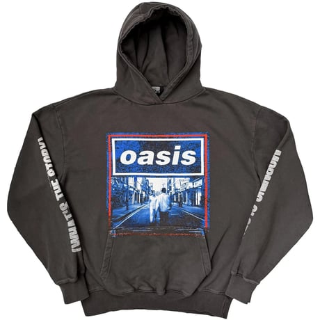 OASIS オアシス フーディー パーカー  バンドスウェット チャコールグレー What's The Story Blue Tone Hoodie 25 Ex-Tour