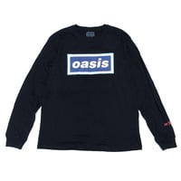 OASIS オアシス ロンTEE バンドTシャツ ブラックxブルーロゴ 96 Blue Logo Long Sleeve T-Shirt 25 Ex-Tour