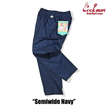 COOKMAN クックマン シェフパンツ セミワイド ネイビー Chef Pants Semiwide Navy 231-43839