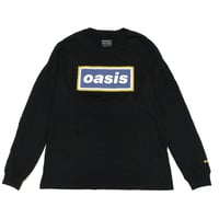 OASIS オアシス ロンTEE バンドTシャツ ツアーグッズ ブラックxネイビー/ゴールド Navy Gold Logo Long Sleeve T-Shirt 25 Ex-Tour