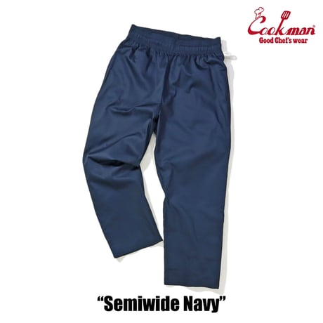 COOKMAN クックマン シェフパンツ セミワイド ネイビー Chef Pants Semiwide Navy 231-43839