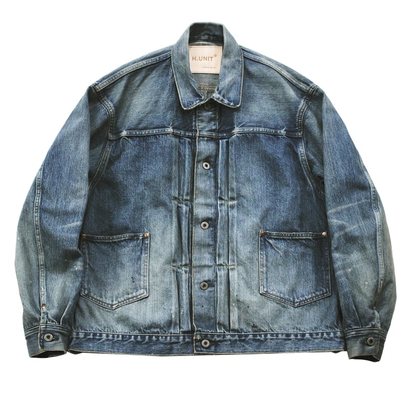 H.UNIT エイチユニット デニムワークジャケット インディゴ Denim work