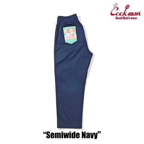 COOKMAN クックマン シェフパンツ セミワイド ネイビー Chef Pants Semiwide Navy 231-43839