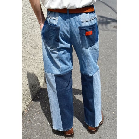 INDIAN インディアン リメイク イージーワイドパンツ デニム REMAKE EASY WIDE PANTS DENIM IP-0464 Type-A