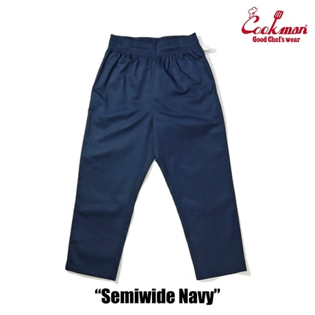 COOKMAN クックマン シェフパンツ セミワイド ネイビー Chef Pants Semiwide Navy 231-43839
