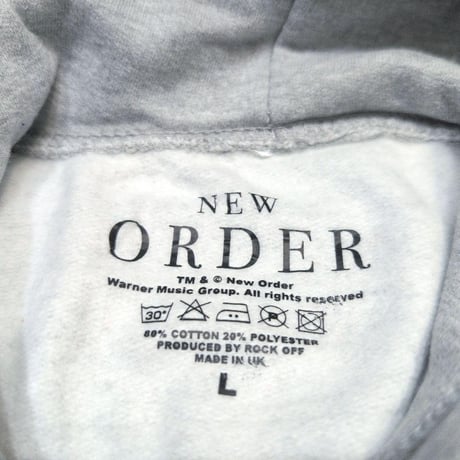 NEW ORDER ニューオーダー スウェットパーカー フーディー バンドスウェット グレー Movement HOODIE