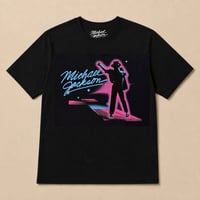 MICHAEL JACKSON マイケル・ジャクソン Tシャツ アーティストTシャツ ブラック Neon S/S TEE