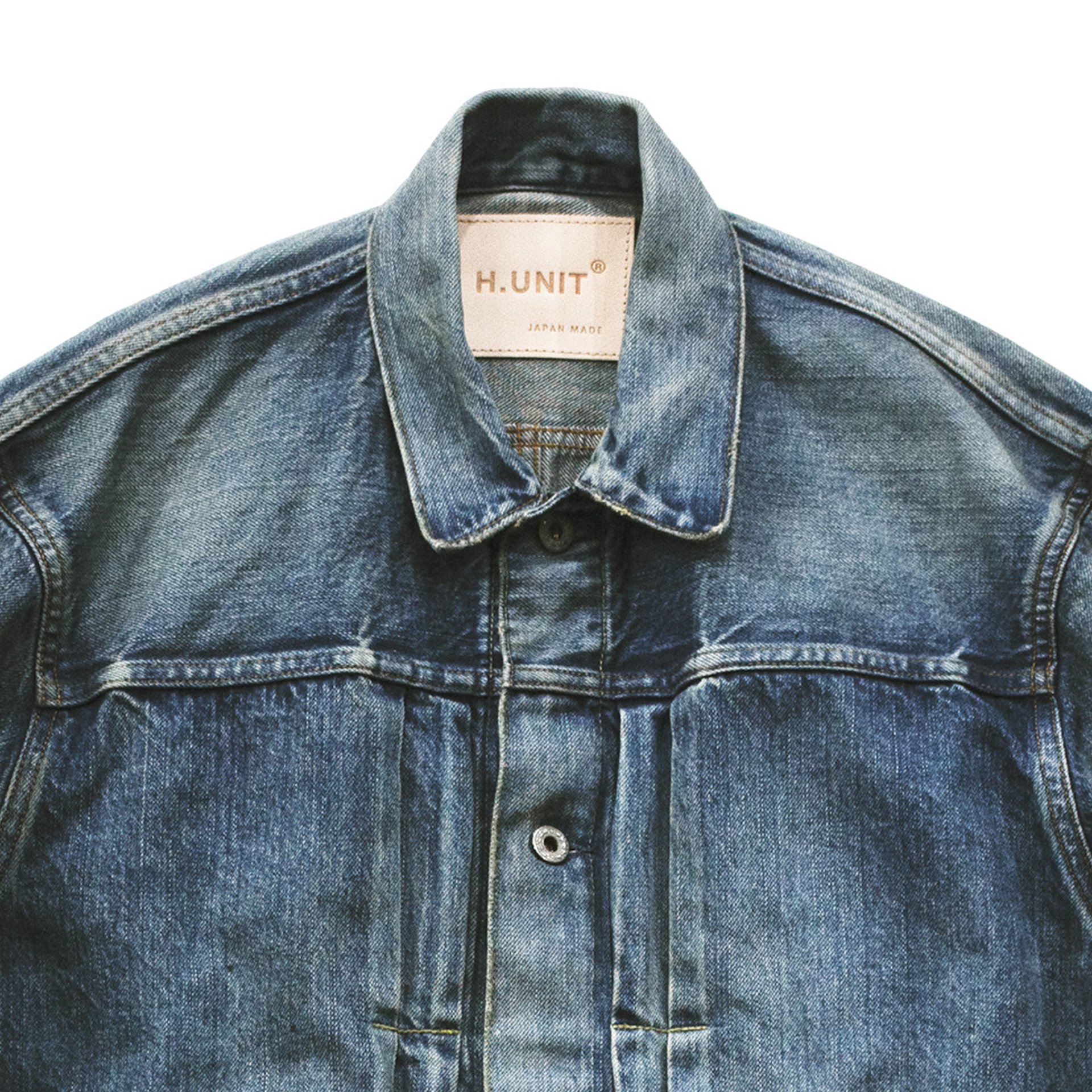 H.UNIT エイチユニット デニムワークジャケット インディゴ Denim work