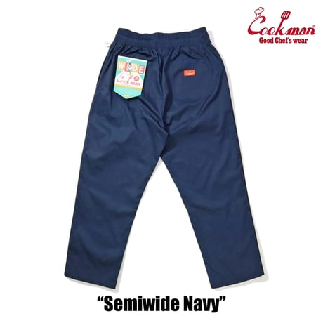 COOKMAN クックマン シェフパンツ セミワイド ネイビー Chef Pants Semiwide Navy 231-43839