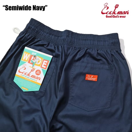 COOKMAN クックマン シェフパンツ セミワイド ネイビー Chef Pants Semiwide Navy 231-43839