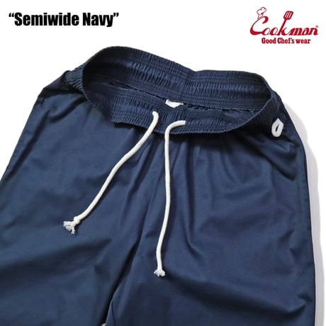 COOKMAN クックマン シェフパンツ セミワイド ネイビー Chef Pants Semiwide Navy 231-43839