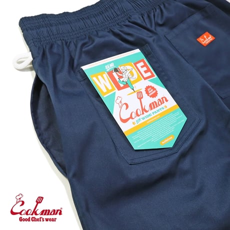 COOKMAN クックマン シェフパンツ セミワイド ネイビー Chef Pants Semiwide Navy 231-43839