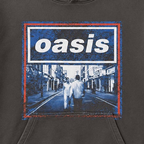 OASIS オアシス フーディー パーカー  バンドスウェット チャコールグレー What's The Story Blue Tone Hoodie 25 Ex-Tour