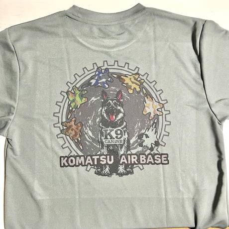 小松基地×K9わんこTシャツ（グレー）