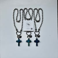 cross necklace(ラブラドライト)