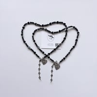 onyx heart necklace🖤