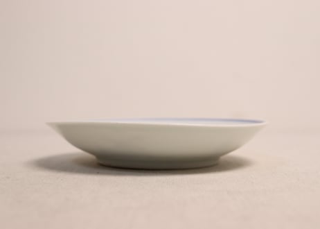 明治後期~大正染付三方麒麟図小皿②高台ホツ