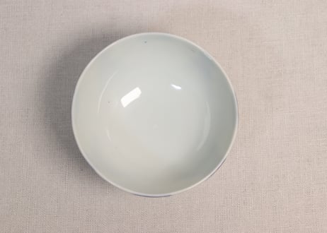 大正~昭和戦前染付菊花図蓋なし茶碗