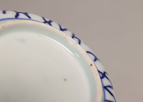 明治前期染付網手文小皿