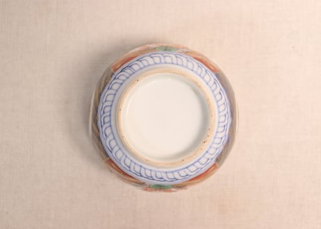 明治前期色絵菊と鳳凰図向付