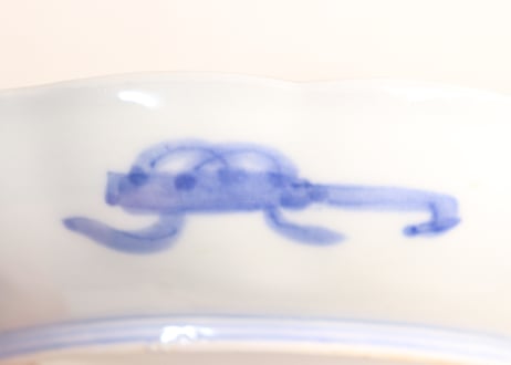 明治前期色絵三方に松竹梅図7寸皿①