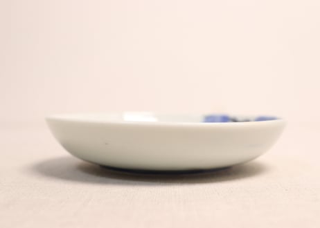 明治後期~大正染付いんげん豆図小皿①