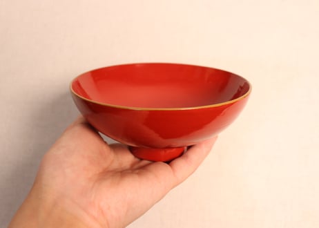 皆朱蒔絵松鶴図吸物椀①