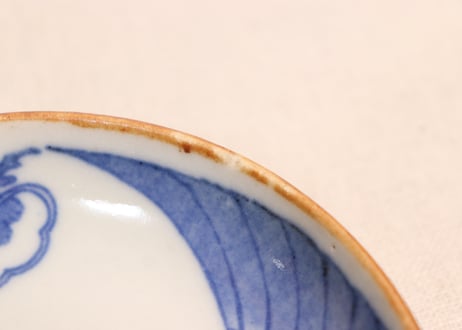 明治後期~大正銅判鶴丸図小皿