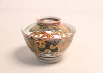 明治後期~大正九谷焼色絵松竹梅図蓋茶碗